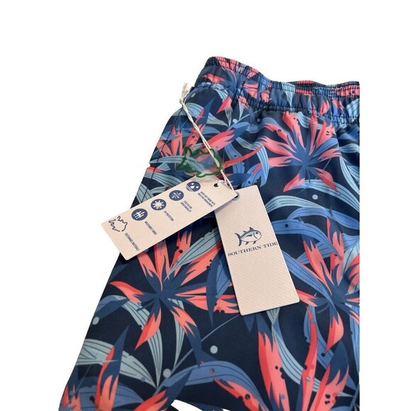 NEW Southern Tide Tropical Blooms UV Protection Swim Shorts Trunk Boy's XL (16) - Picture 2 of 12